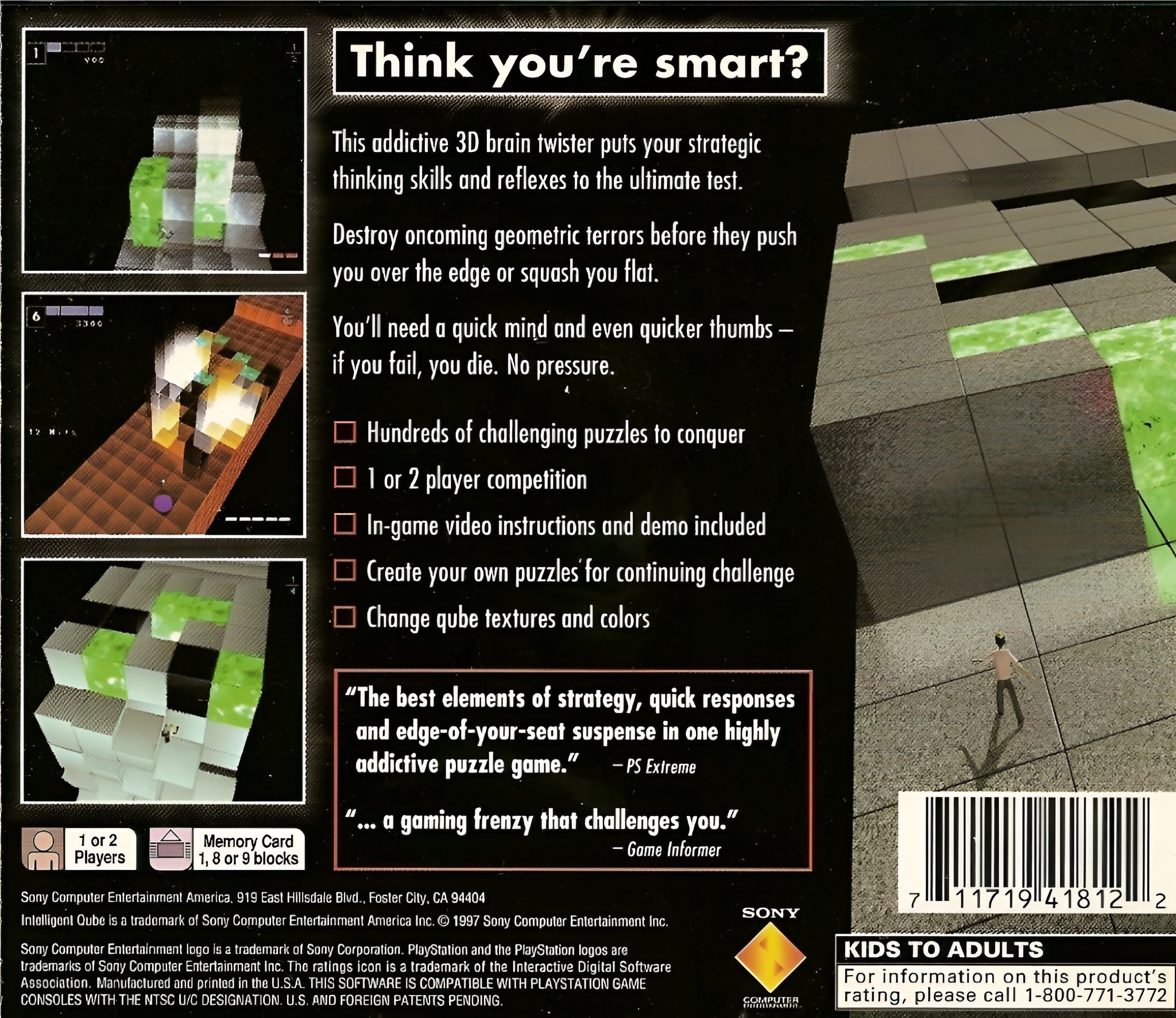 Intelligent Qube Playstation - Video Game - Used - CaveGamers - Image 2