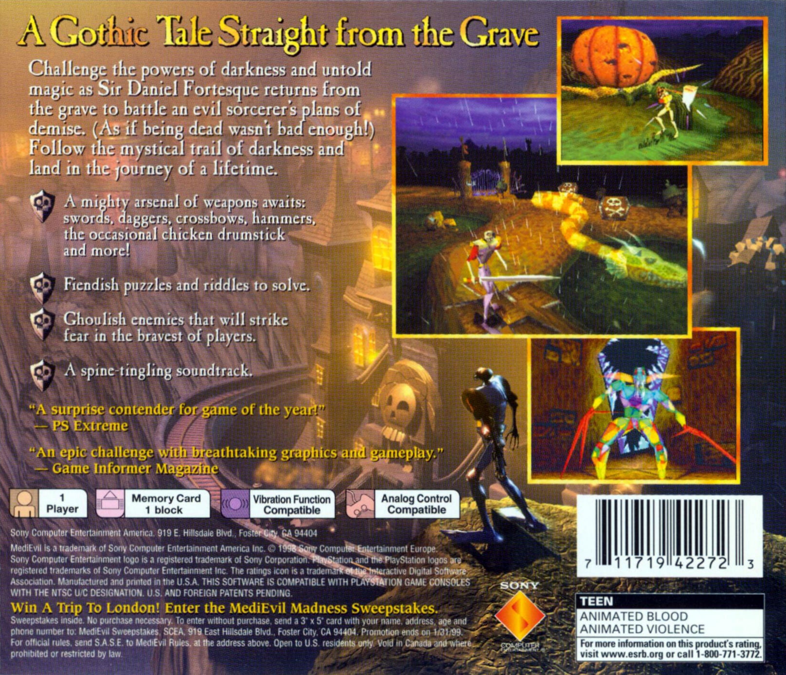Medievil Playstation - Video Game - Used - CaveGamers - Image 2