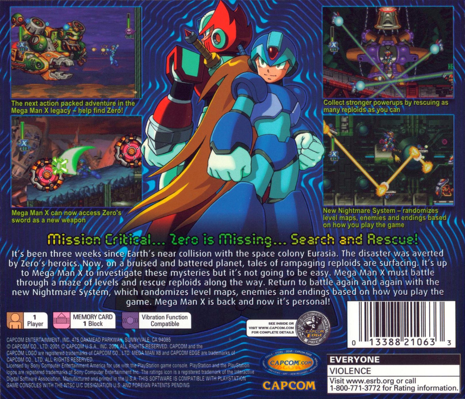 Mega Man X6 Playstation - Video Game - Used - CaveGamers - Image 2