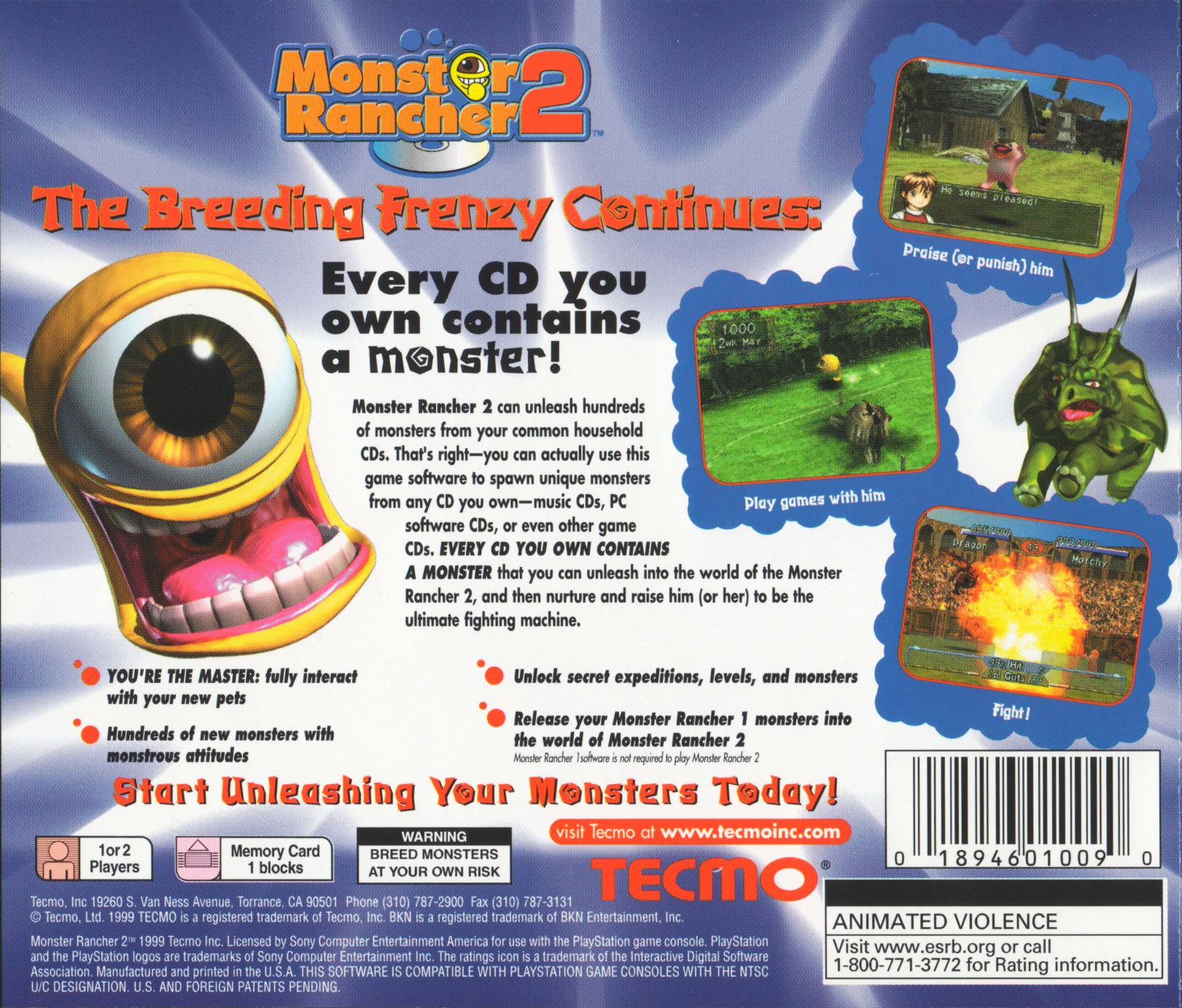 Monster Rancher 2 Playstation - Video Game - Used - CaveGamers - Image 2