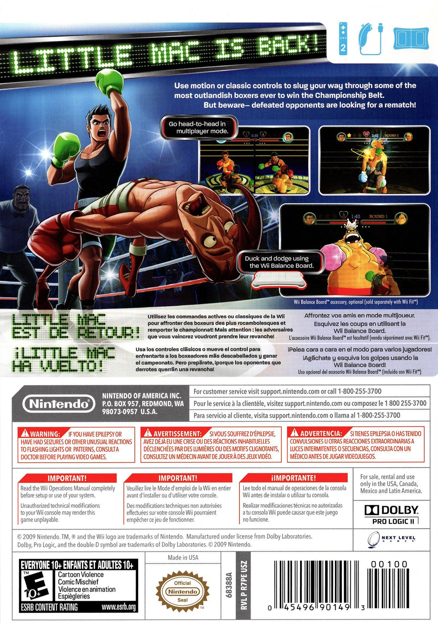 Punch-Out!! Wii - Video Game - Used - CaveGamers - Image 2