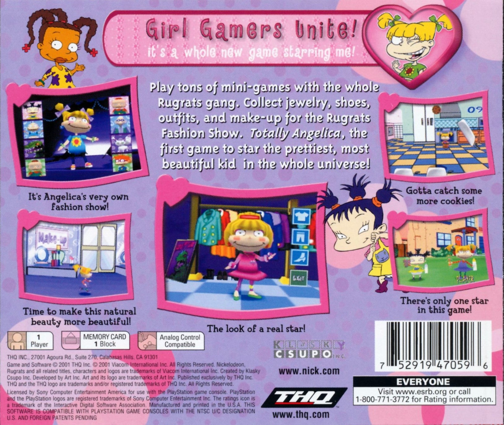 Rugrats Totally Angelica Playstation - Video Game - Used - CaveGamers - Image 2