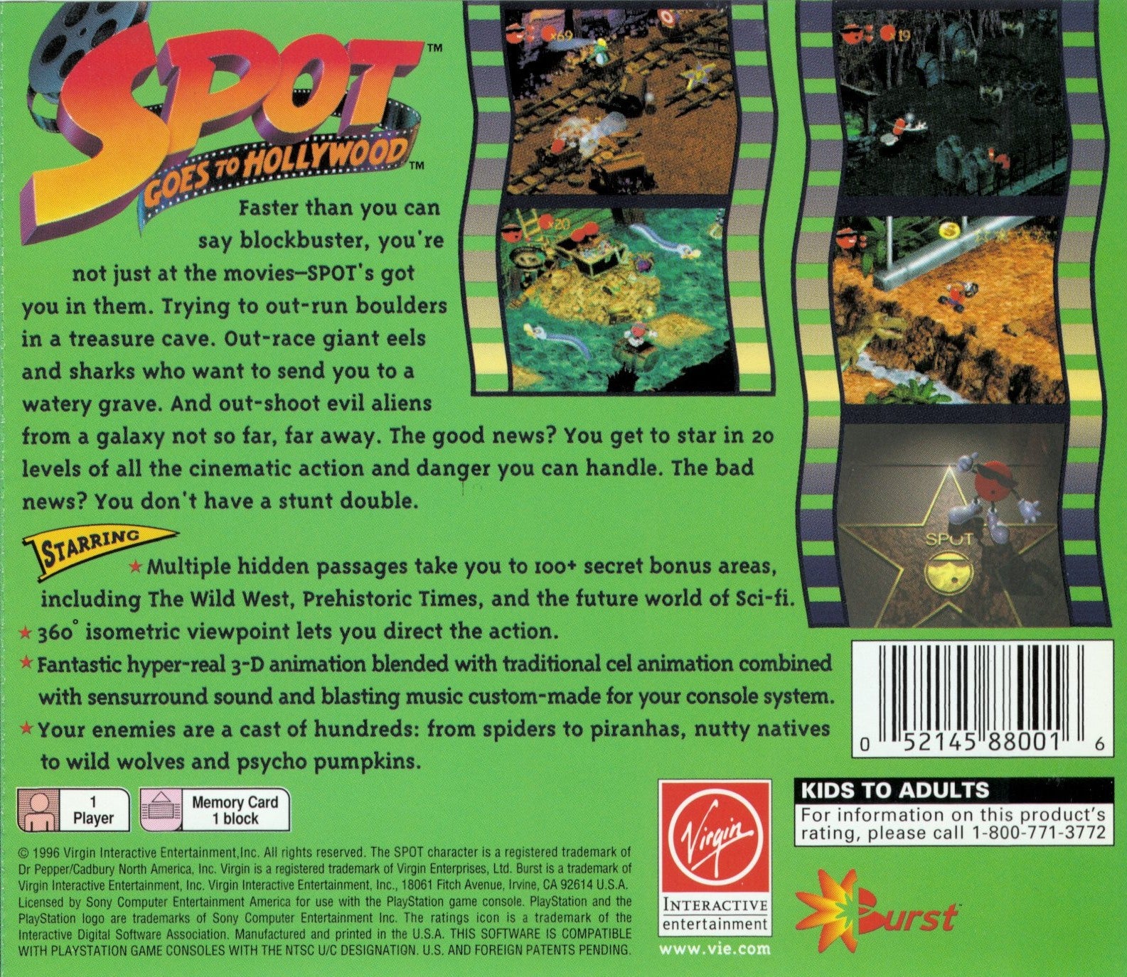 Spot Goes To Hollywood Playstation - Video Game - Used - CaveGamers - Image 2