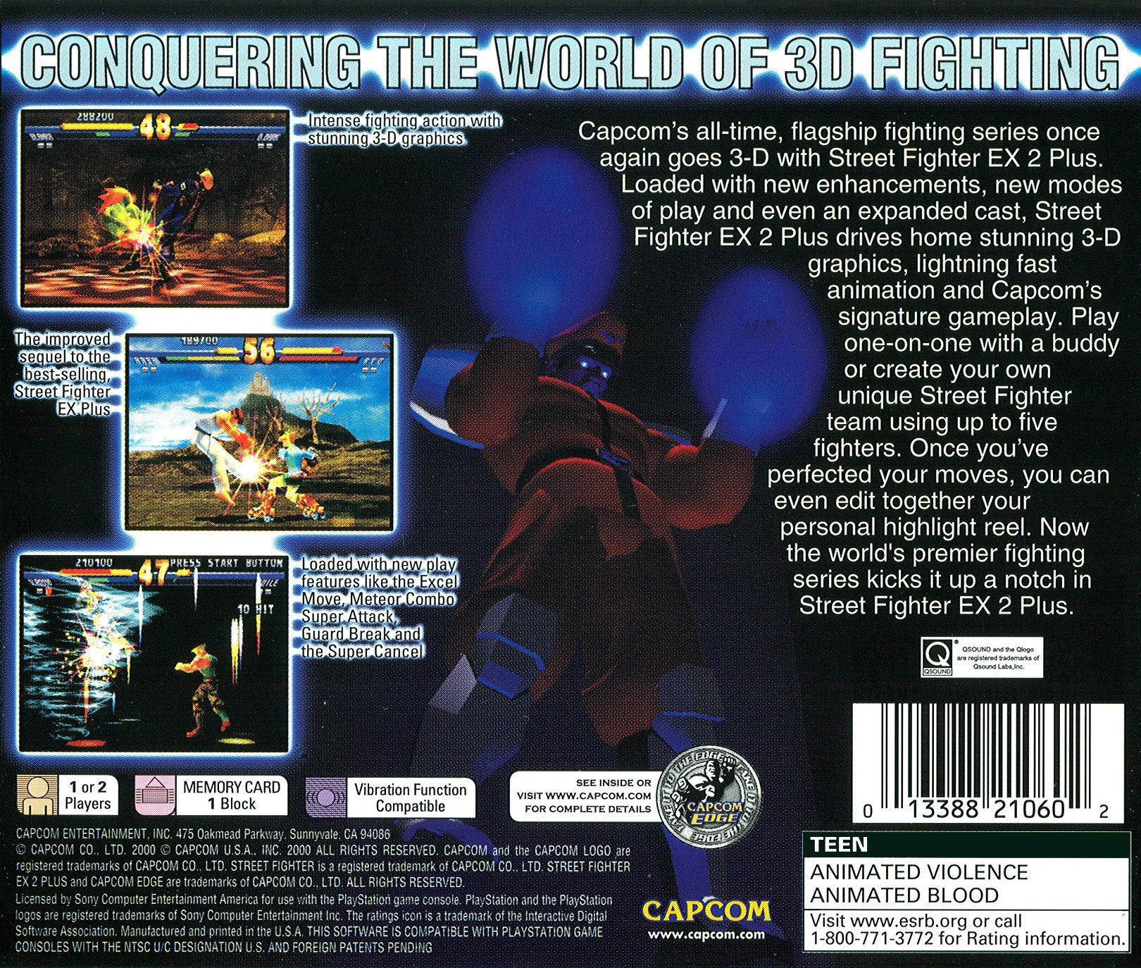 Street Fighter EX 2 Plus Playstation - Video Game - Used - CaveGamers - Image 2