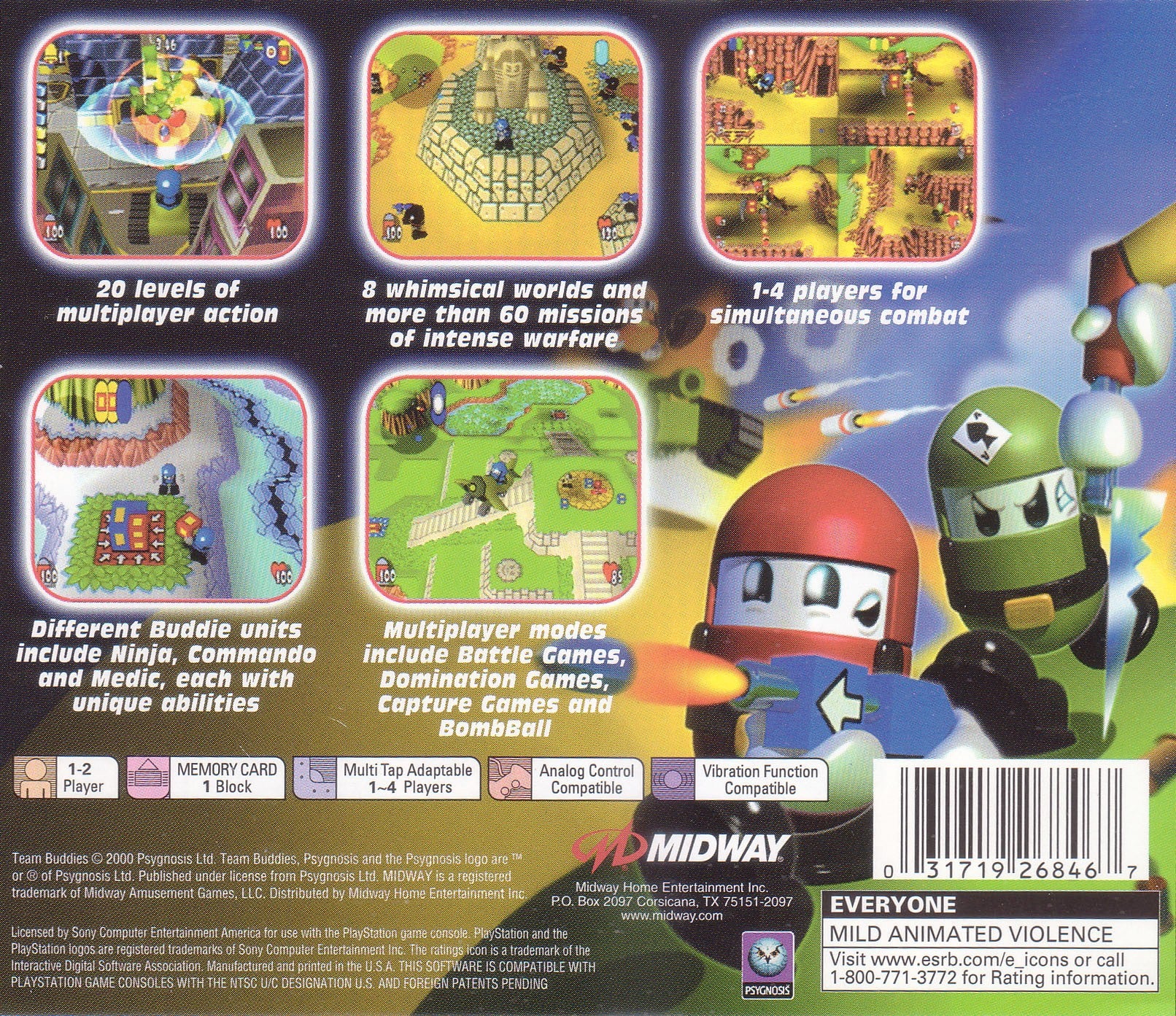 Team Buddies Playstation - Video Game - Used - CaveGamers - Image 2