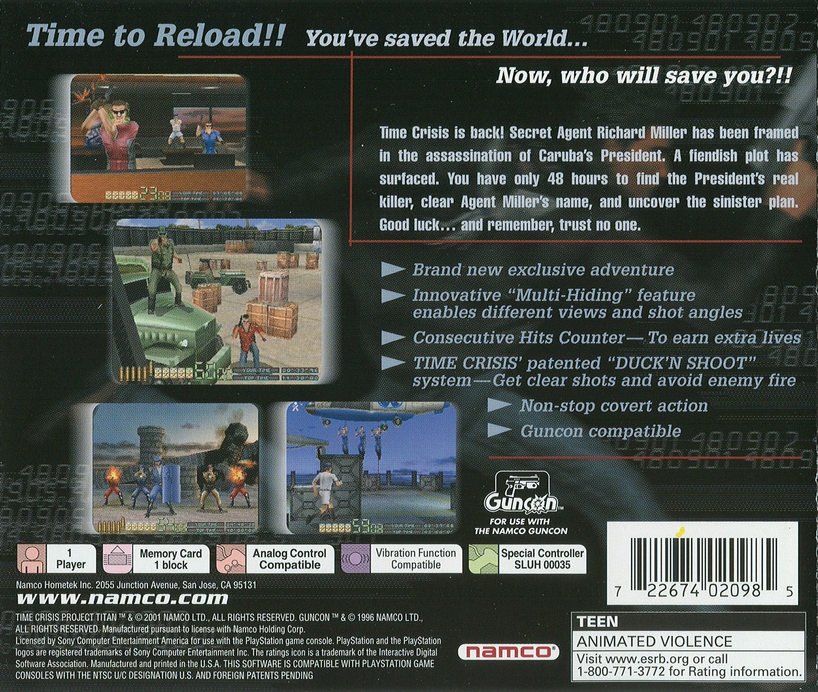 Time Crisis Project Titan Playstation - Video Game - Used - CaveGamers - Image 2