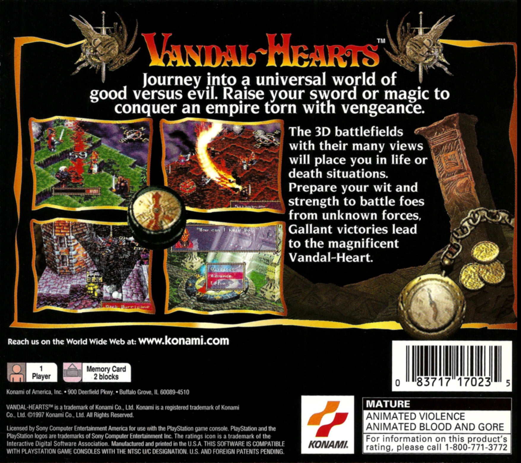 Vandal Hearts Playstation - Video Game - Used - CaveGamers - Image 2