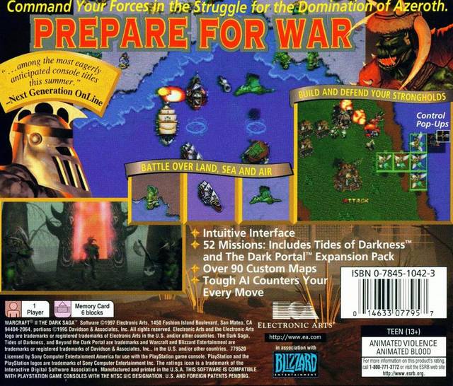 Warcraft II Playstation - Video Game - Used - CaveGamers - Image 2