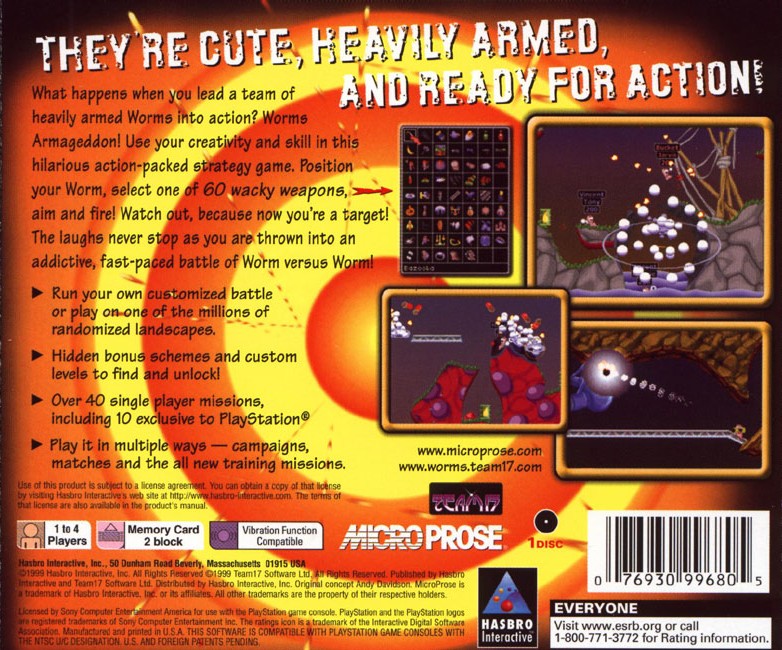 Worms Armageddon Playstation - Video Game - Used - CaveGamers - Image 2