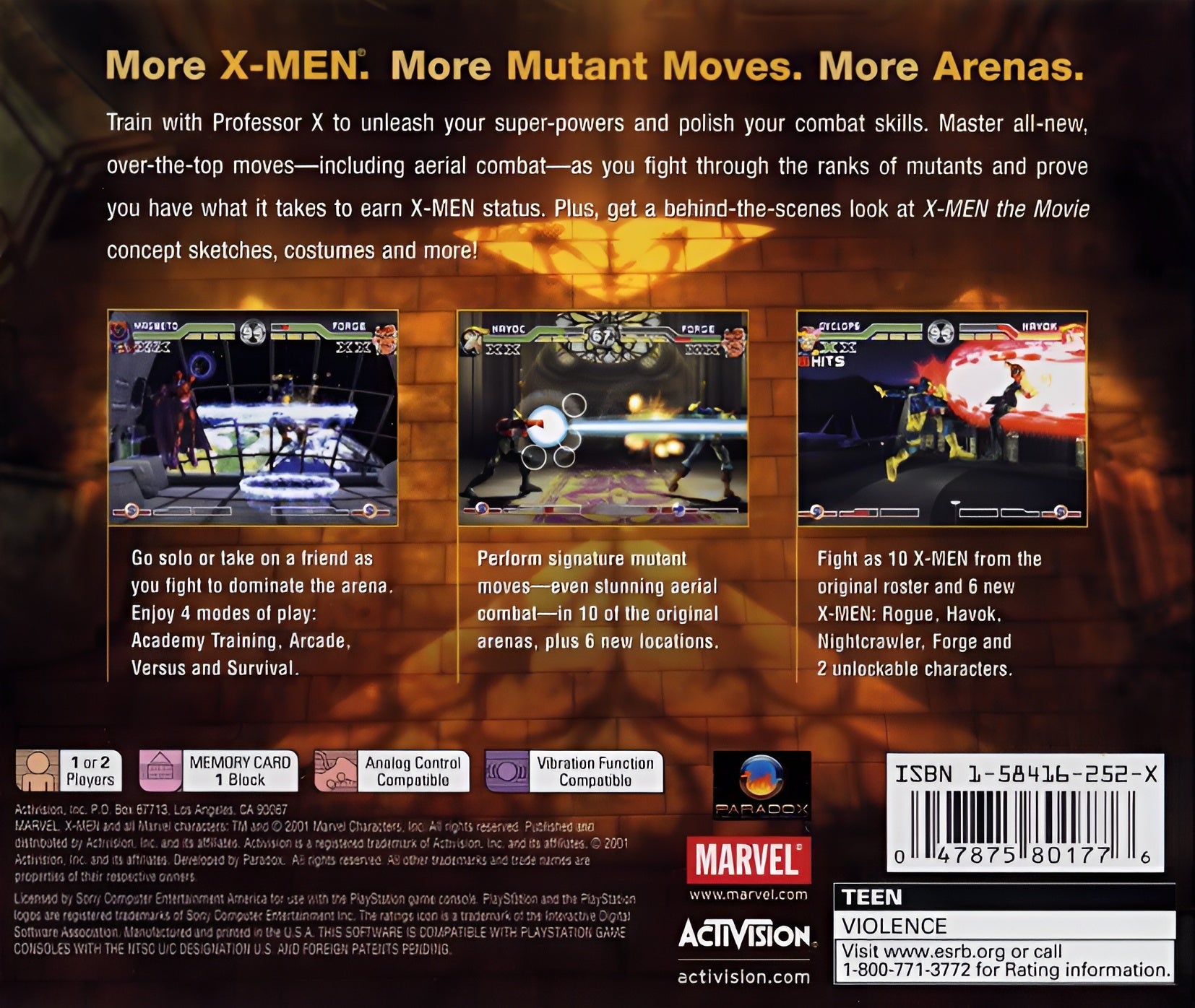 X-men Mutant Academy 2 Playstation - Video Game - Used - CaveGamers - Image 2