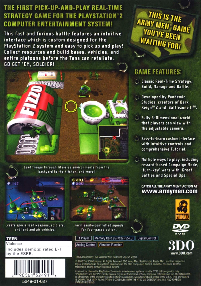 Army Men RTS PS2 - Video Game - Used - CaveGamers - Image 2