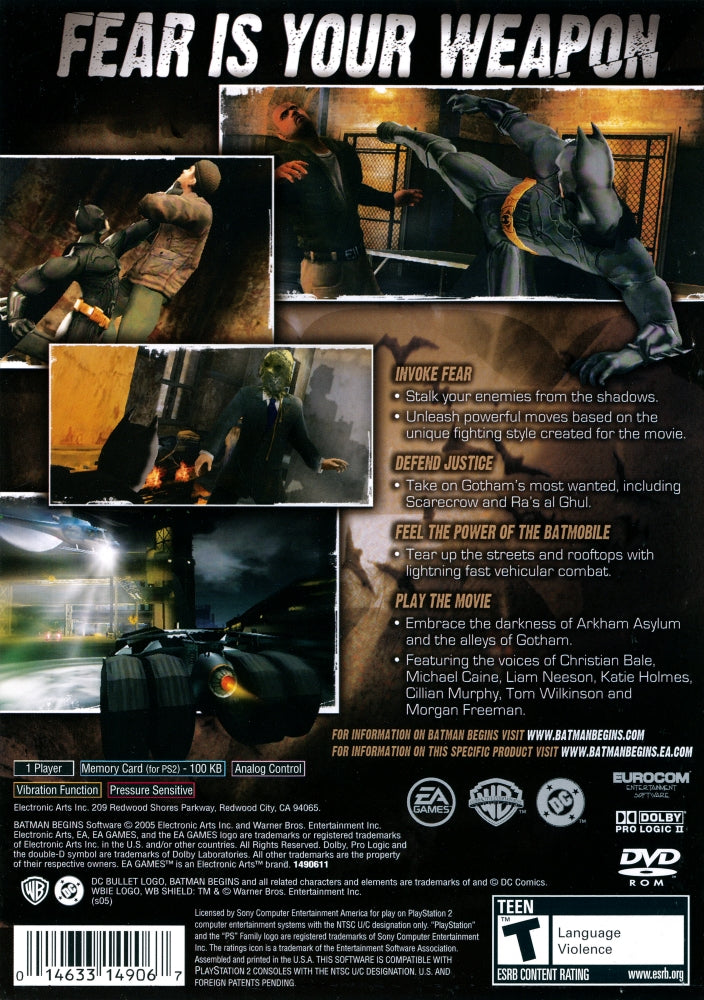 Batman Begins PS2 - Video Game - Used - CaveGamers - Image 2
