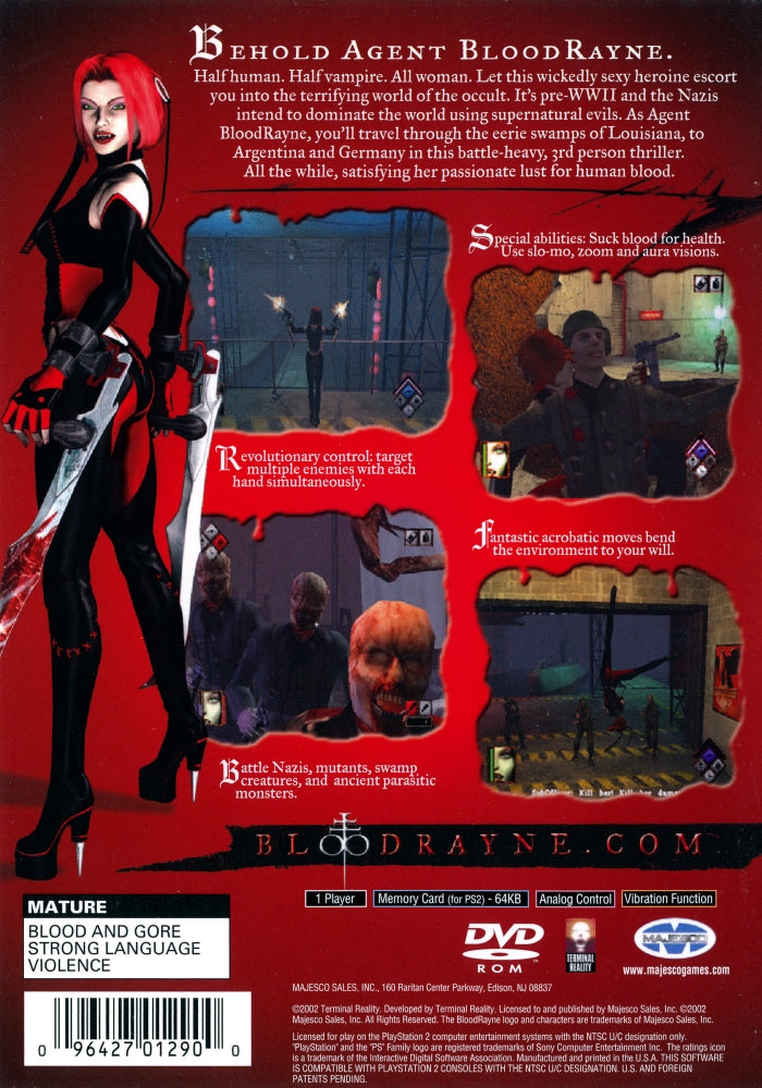 Bloodrayne PS2 - Video Game - Used - CaveGamers - Image 2