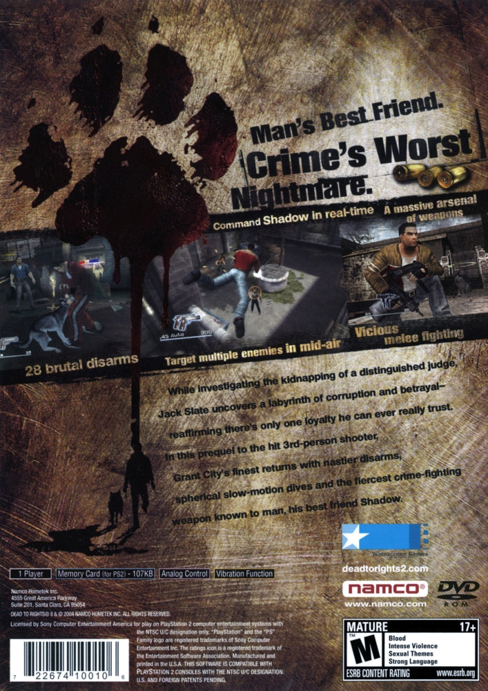Dead to Rights 2 PS2 - Video Game - Used - CaveGamers - Image 2