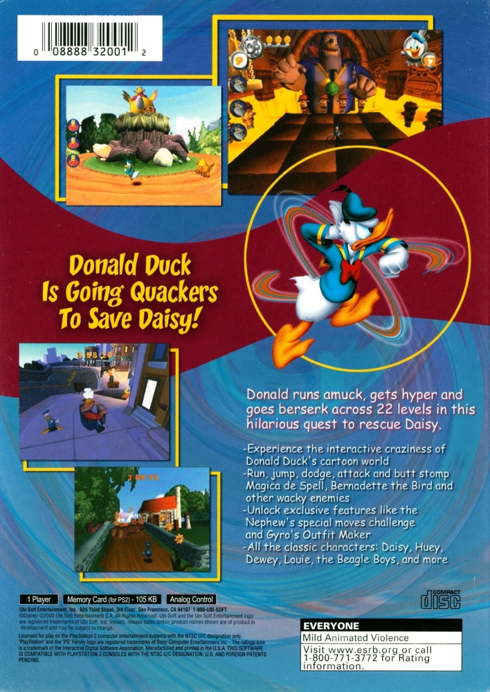 Donald Duck: Goin' Quackers PS2 - Video Game - Used - CaveGamers - Image 2