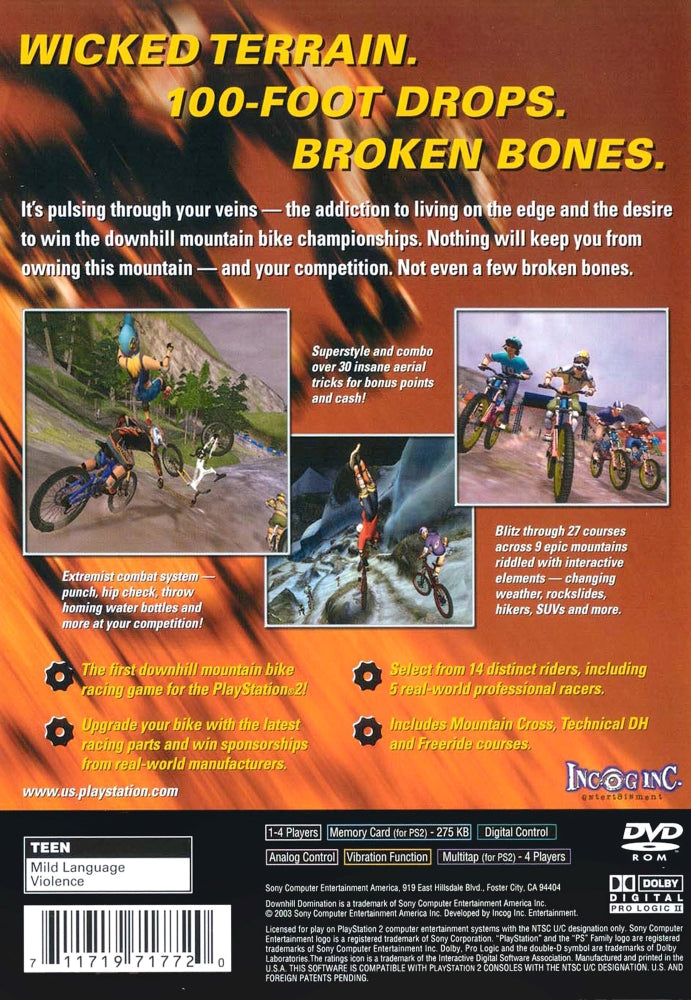 Downhill Domination PS2 - Video Game - Used - CaveGamers - Image 2
