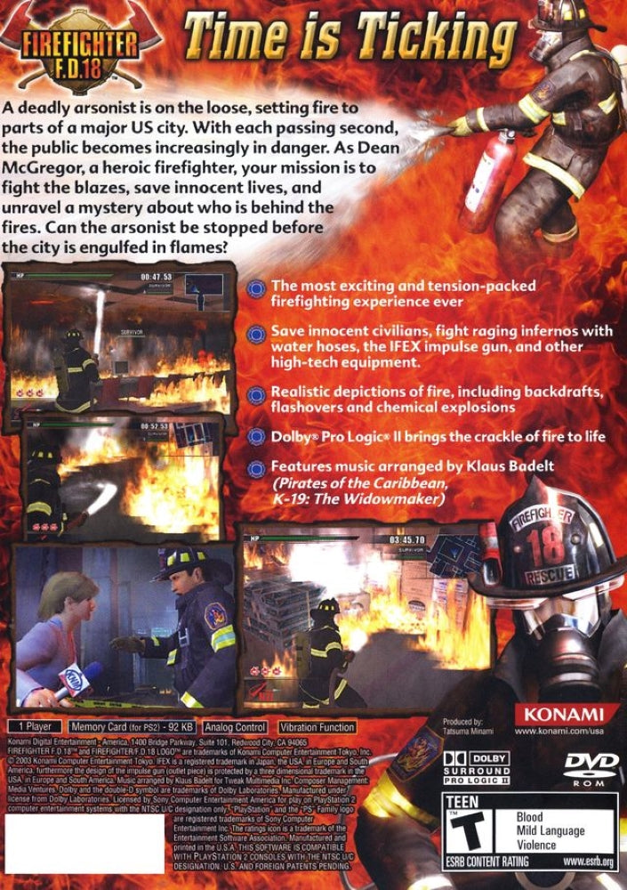 Firefighter FD 18 PS2 - Video Game - Used - CaveGamers - Image 2