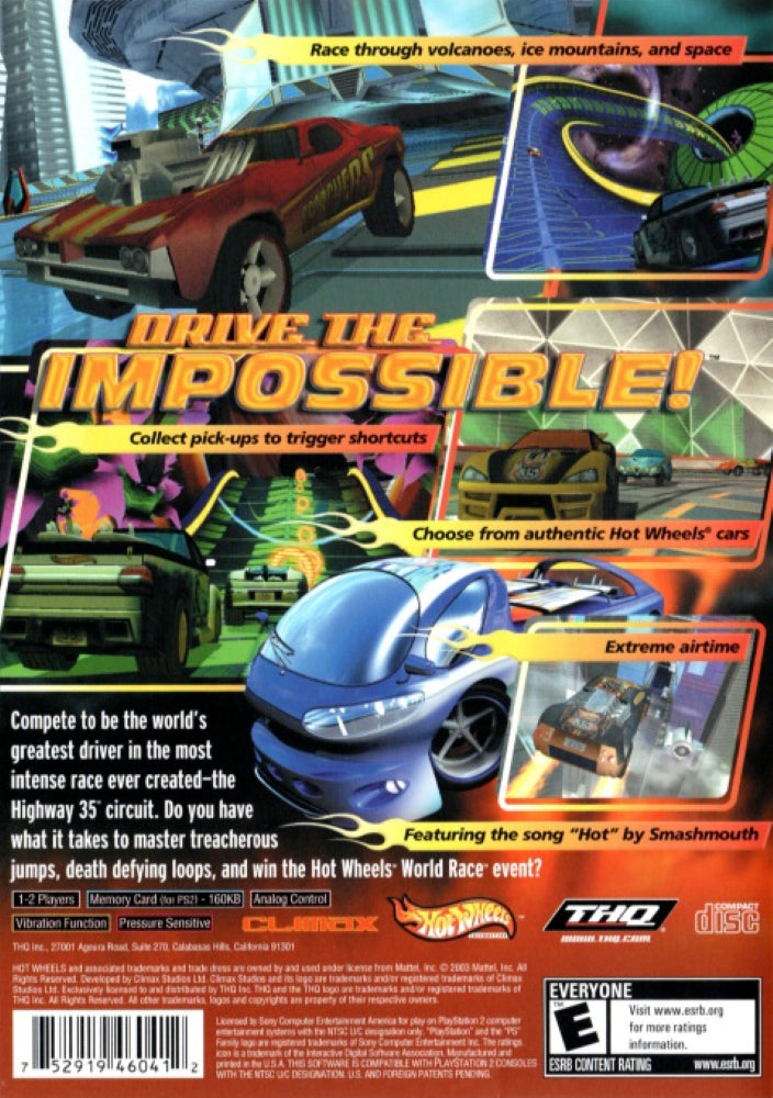Hot Wheels World Race PS2 - Video Game - Used - CaveGamers - Image 2