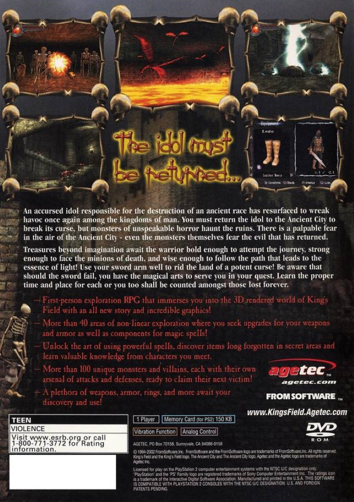 King's Field: The Ancient City PS2 - Video Game - Used - CaveGamers - Image 2