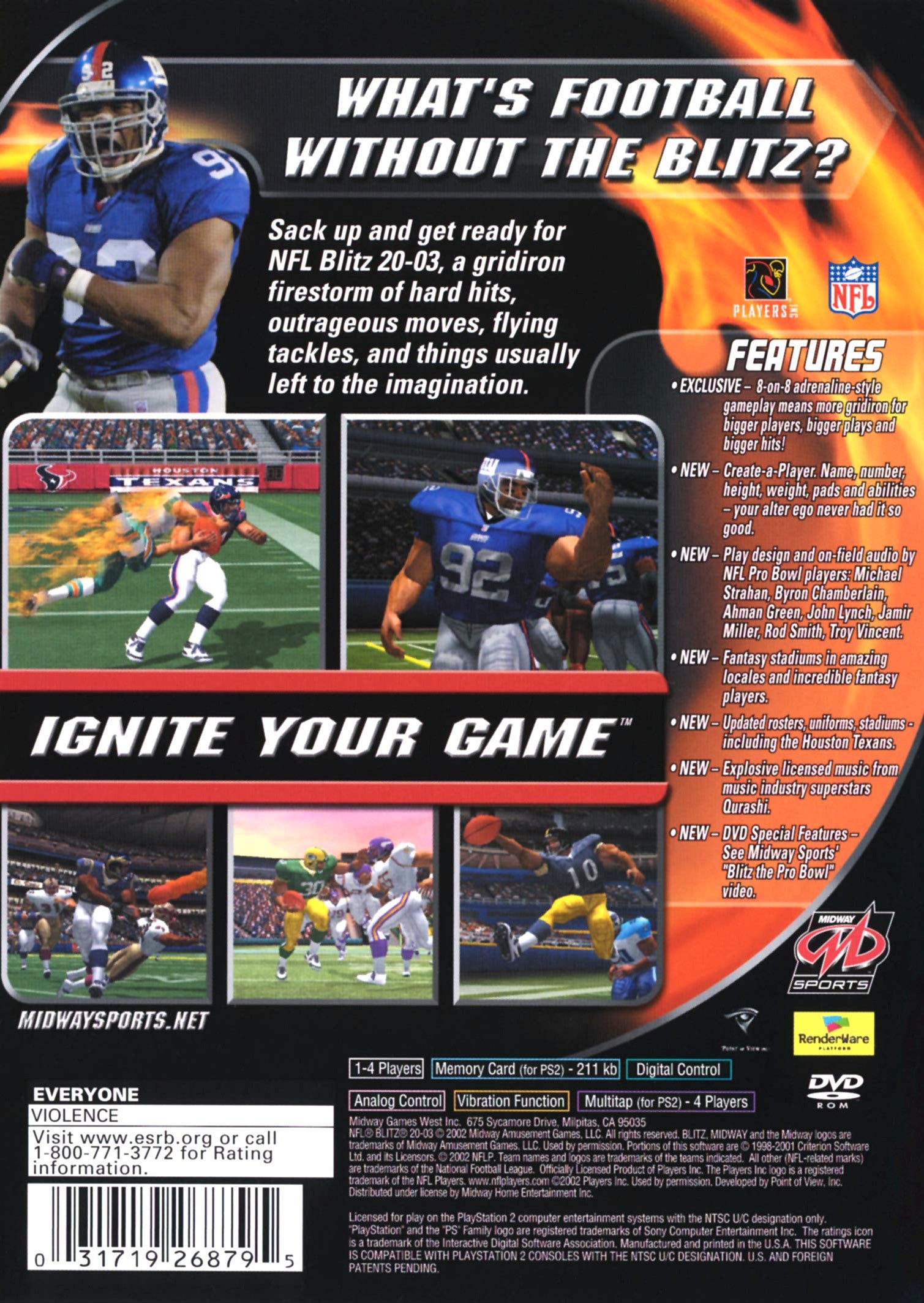 NFL Blitz 2003 PS2 - Video Game - Used - CaveGamers - Image 2
