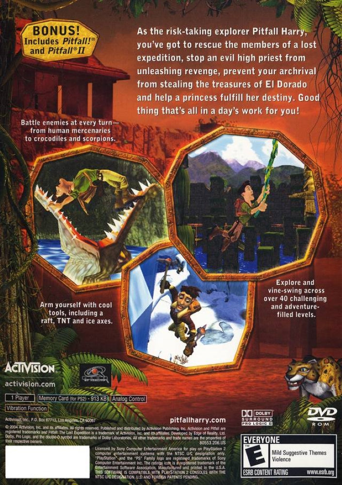 Pitfall: The Lost Expedition PS2 - Video Game - Used - CaveGamers - Image 2