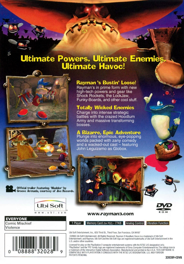 Rayman 3: Hoodlum Havoc PS2 - Video Game - Used - CaveGamers - Image 2