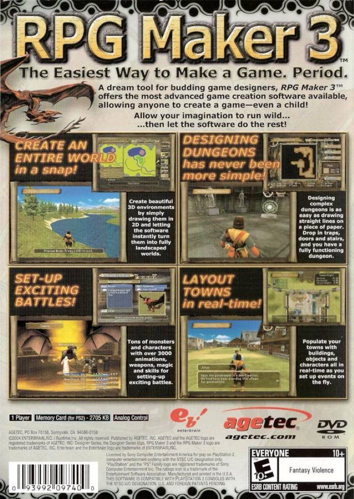 RPG Maker 3 PS2 - Video Game - Used - CaveGamers - Image 2