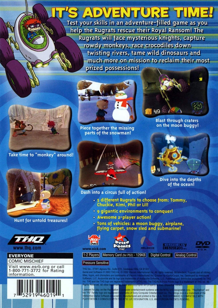Rugrats Royal Ransom PS2 - Video Game - Used - CaveGamers - Image 2