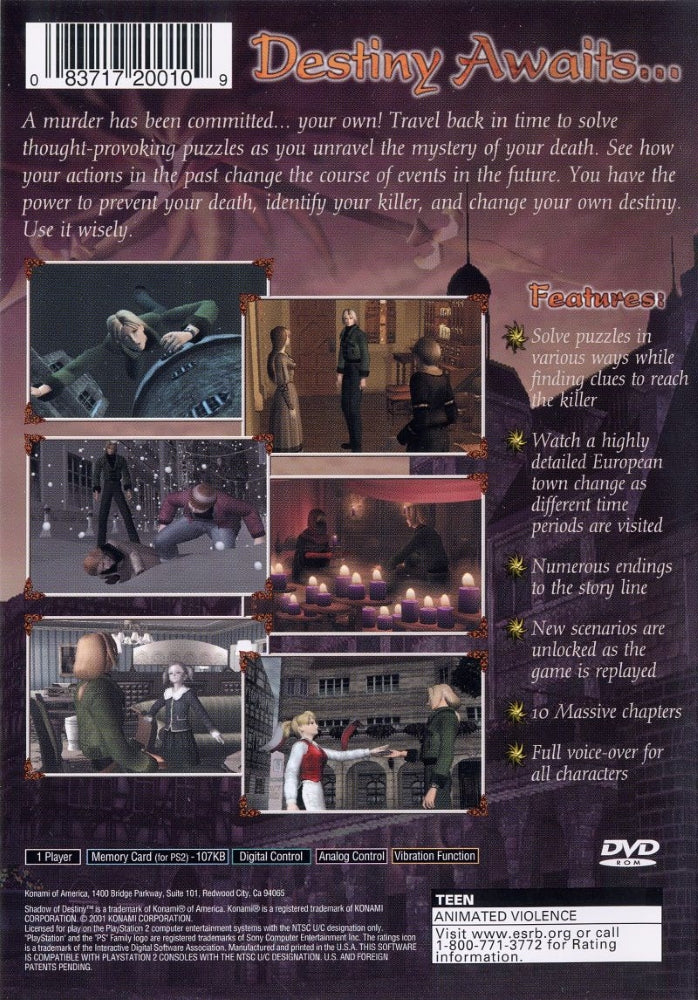 Shadow of Destiny PS2 - Video Game - Used - CaveGamers - Image 2