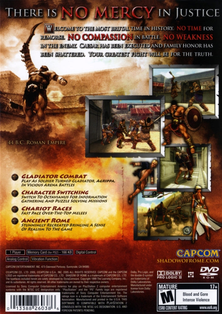 Shadow of Rome PS2 - Video Game - Used - CaveGamers - Image 2