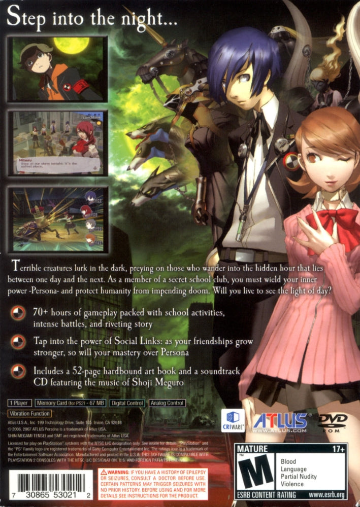 Shin Megami Tensei: Persona 3 PS2 - Video Game - Used - CaveGamers - Image 2