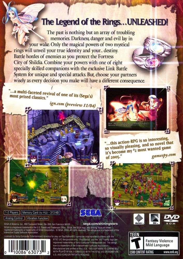 Shining Tears PS2 - Video Game - Used - CaveGamers - Image 2