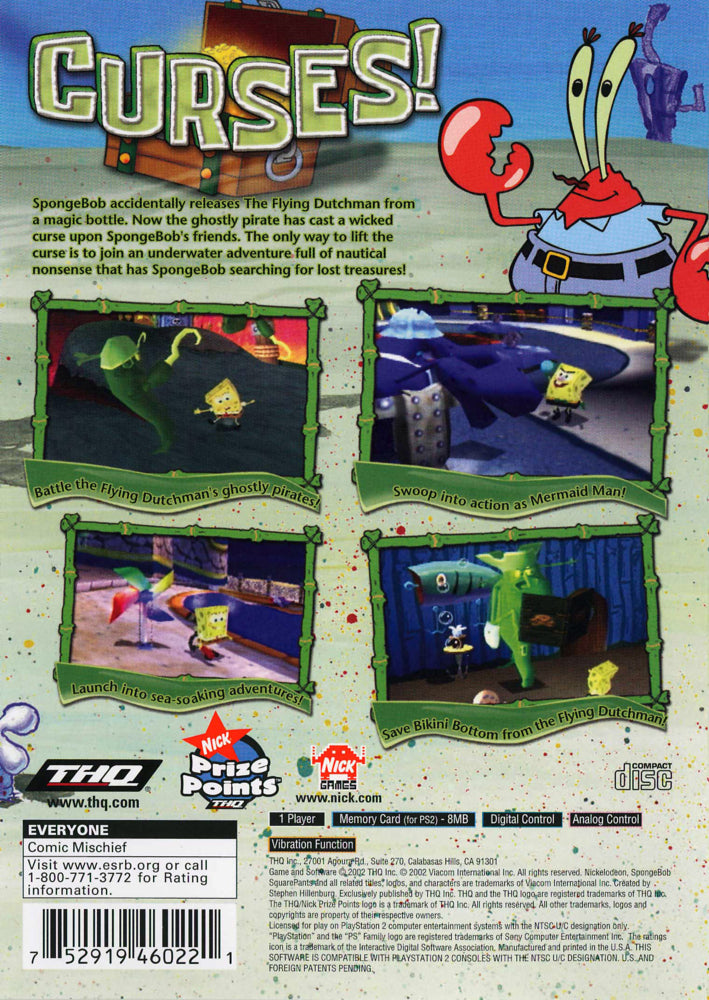 SpongeBob SquarePants: Revenge of the Flying Dutchman PS2 - Video Game - Used - CaveGamers - Image 2
