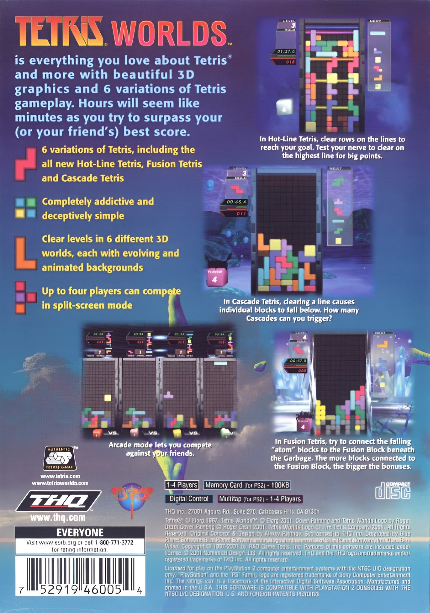 Tetris Worlds PS2 - Video Game - Used - CaveGamers - Image 2