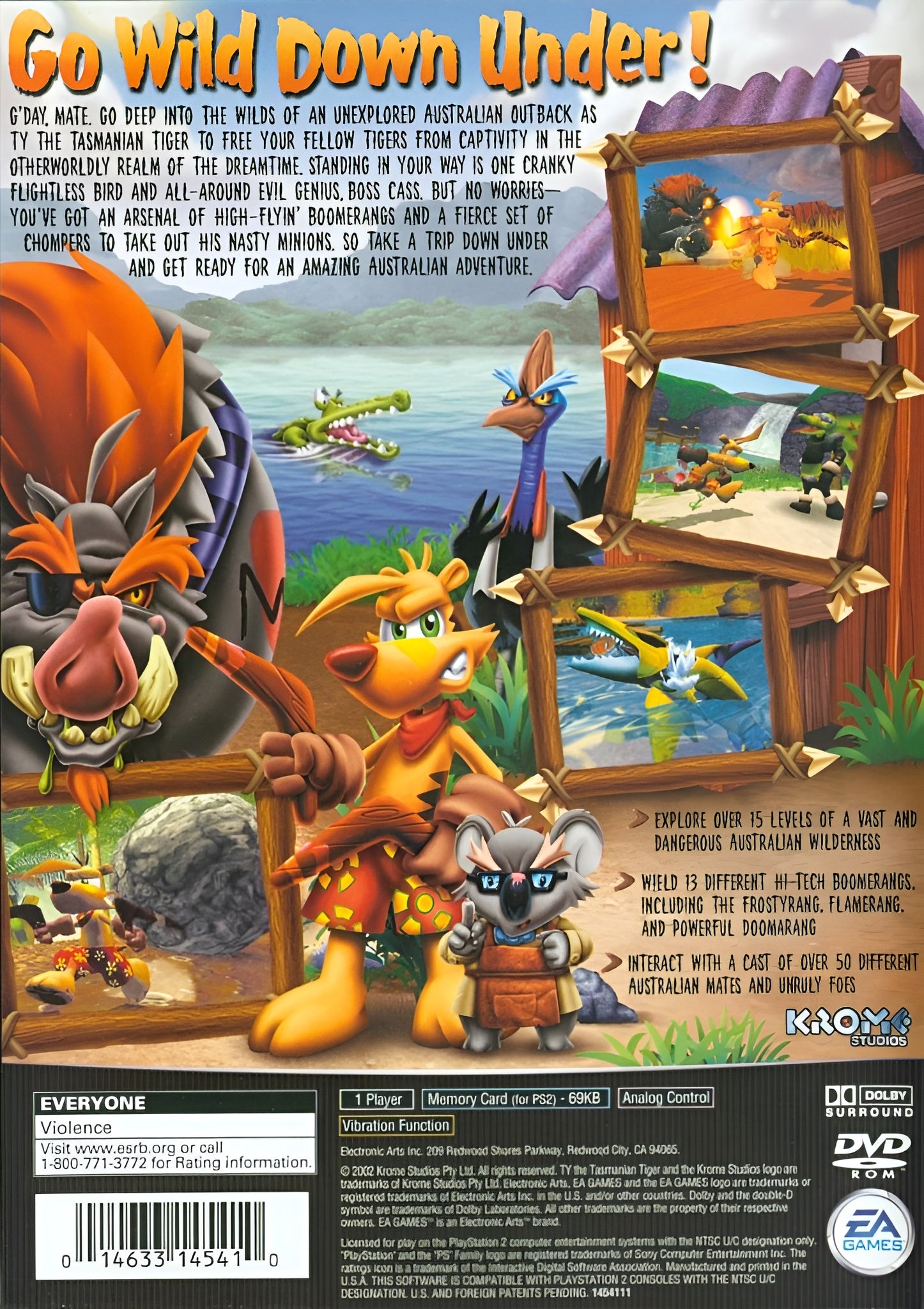 Ty the Tasmanian Tiger PS2 - Video Game - Used - CaveGamers - Image 2
