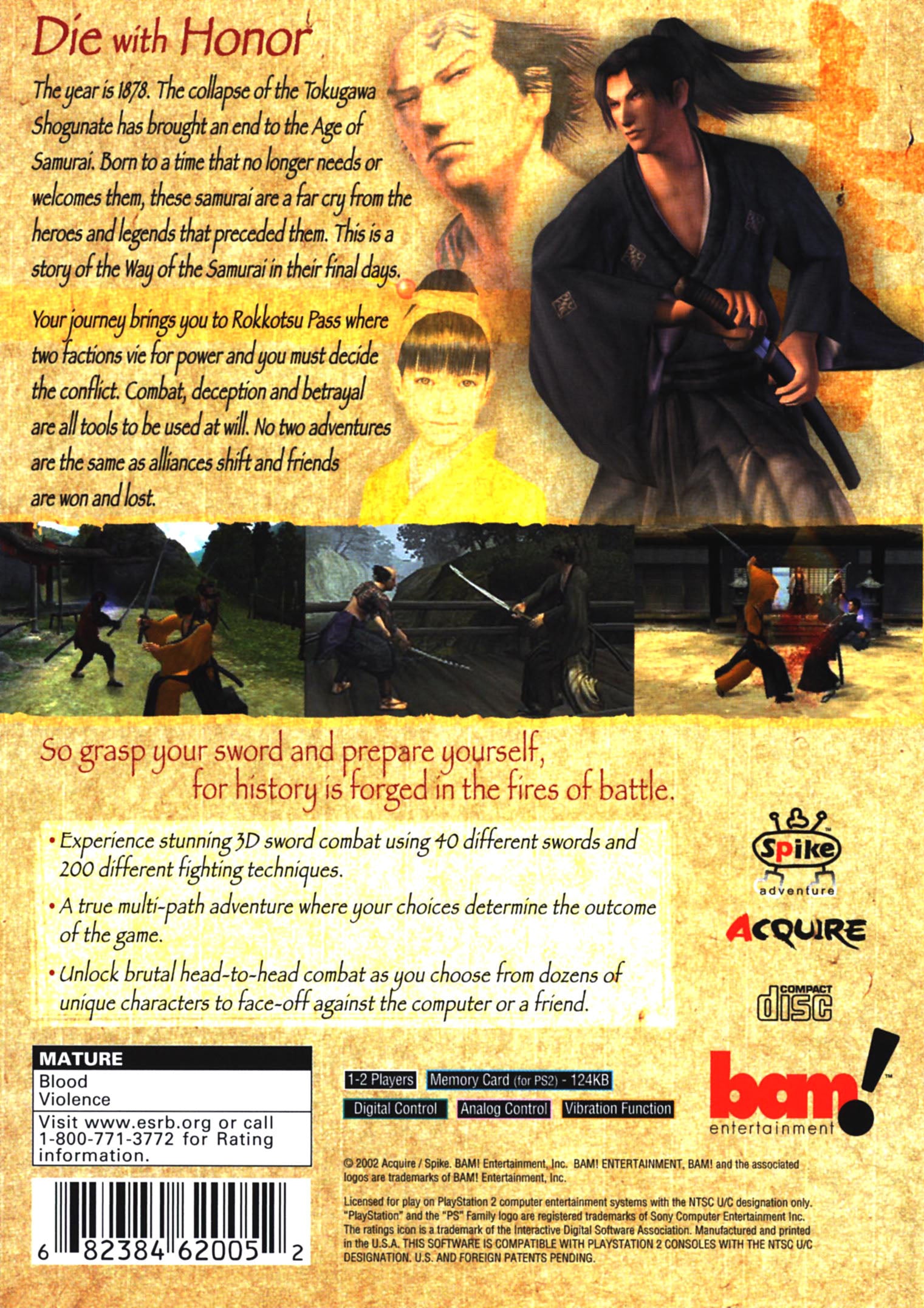 Way of the Samurai PS2 - Video Game - Used - CaveGamers - Image 2