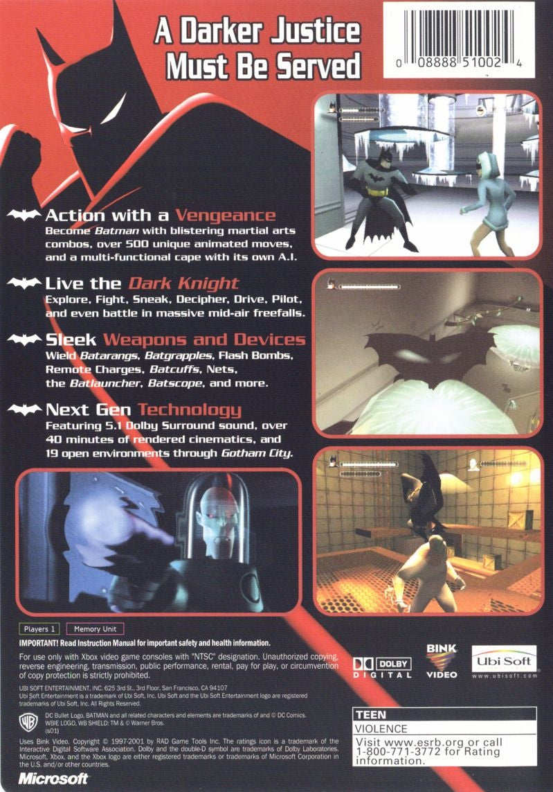 Batman Vengeance Xbox - Video Game - Used - CaveGamers - Image 2