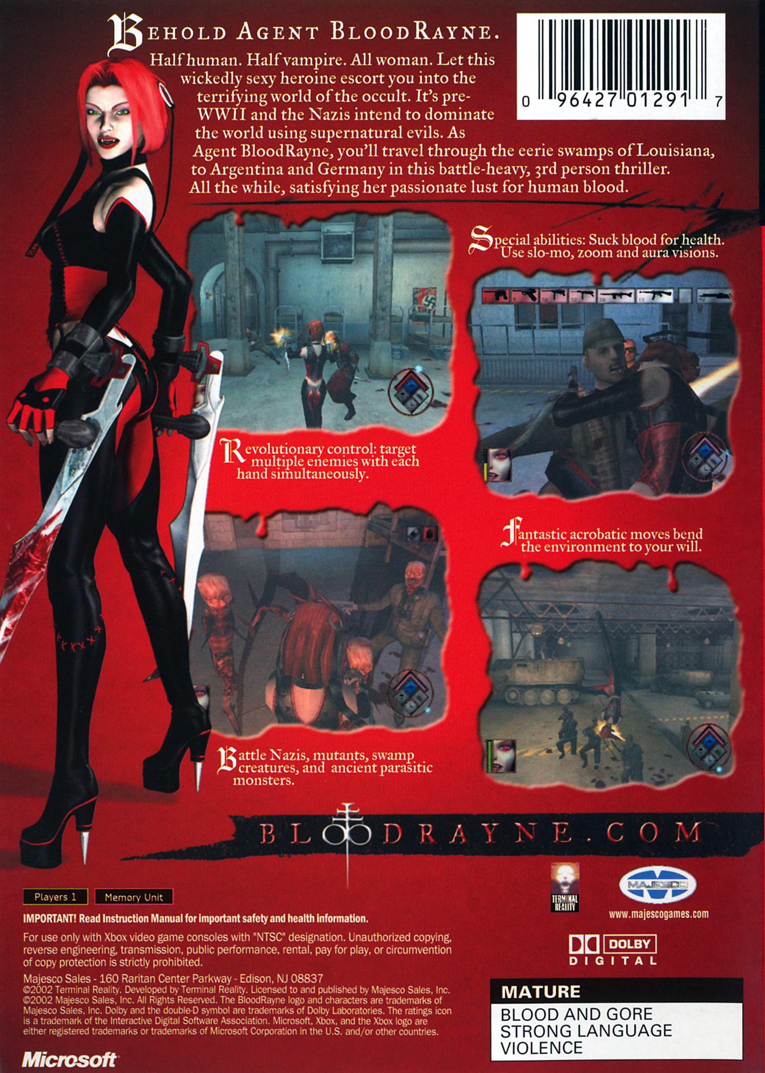 Bloodrayne Xbox - Video Game - Used - CaveGamers - Image 2