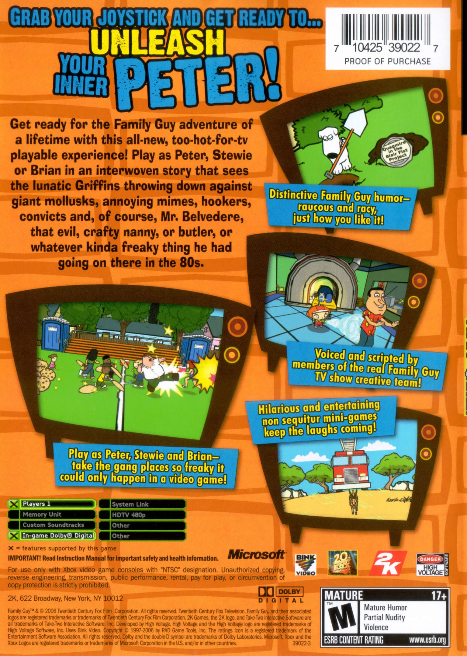 Family Guy Xbox - Video Game - Used - CaveGamers - Image 2