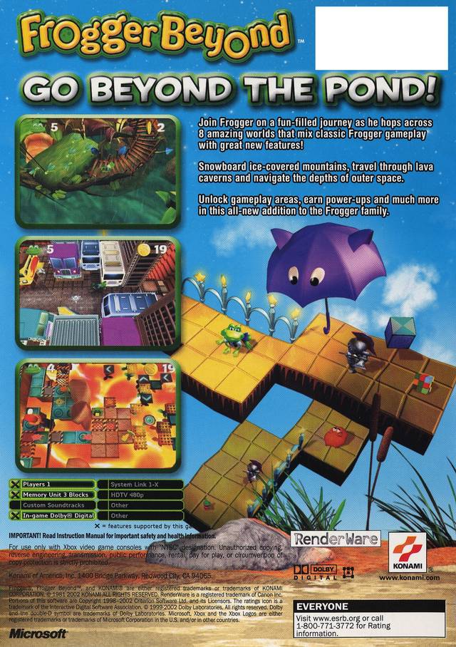 Frogger Beyond Xbox - Video Game - Used - CaveGamers - Image 2