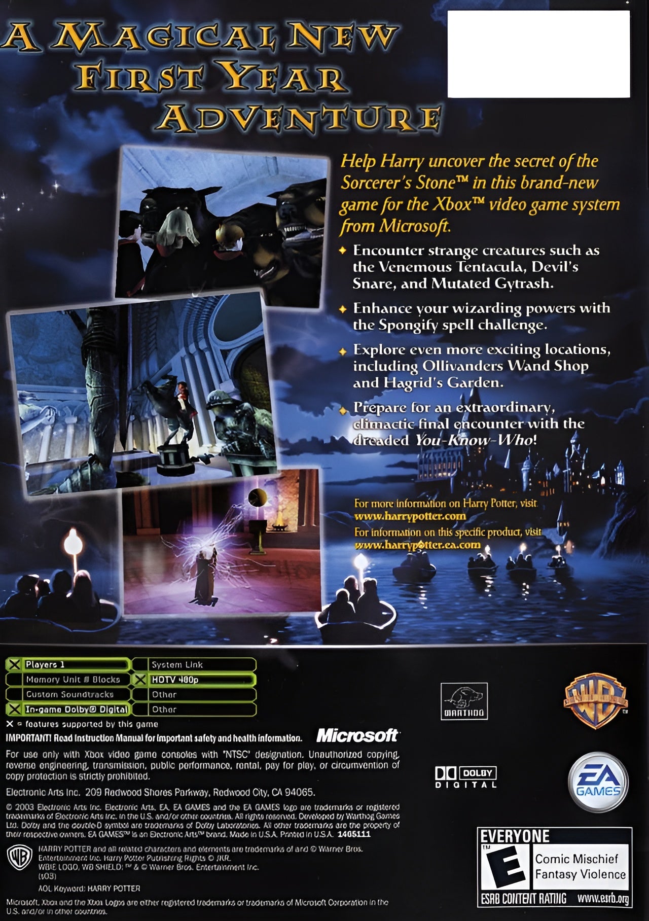 Harry Potter and the Sorcerer's Stone Xbox - Video Game - Used - CaveGamers - Image 2