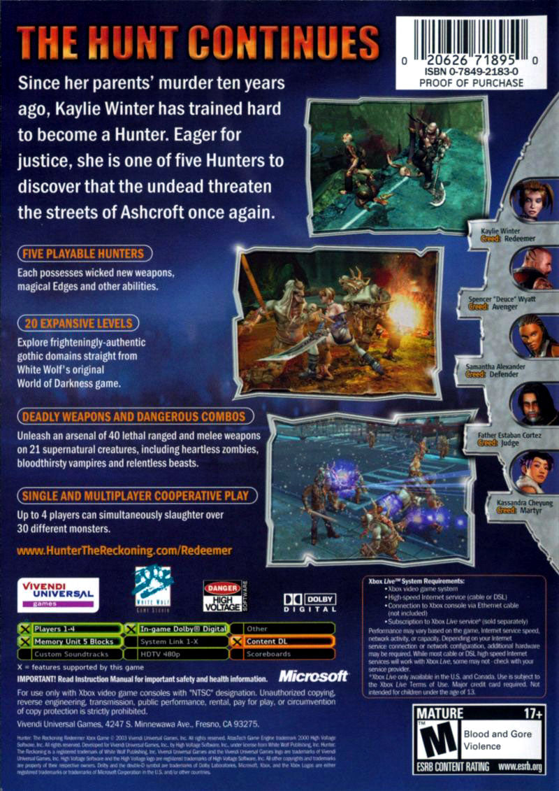 Hunter the Reckoning Redeemer