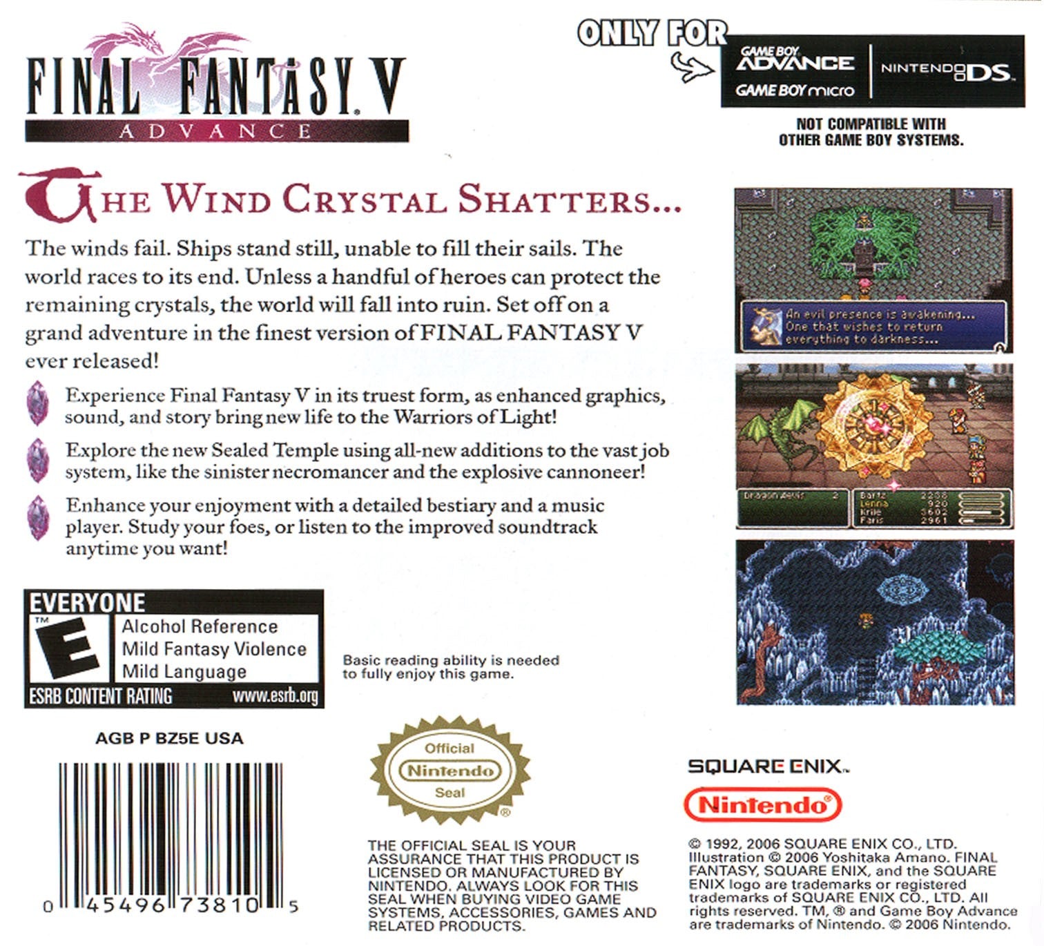 Final Fantasy V Advance Game Boy Advance - Video Game - Used - CaveGamers - Image 2