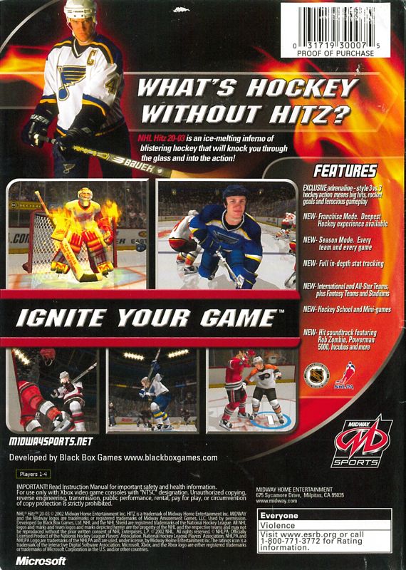NHL Hitz 2003 Xbox - Video Game - Used - CaveGamers - Image 2