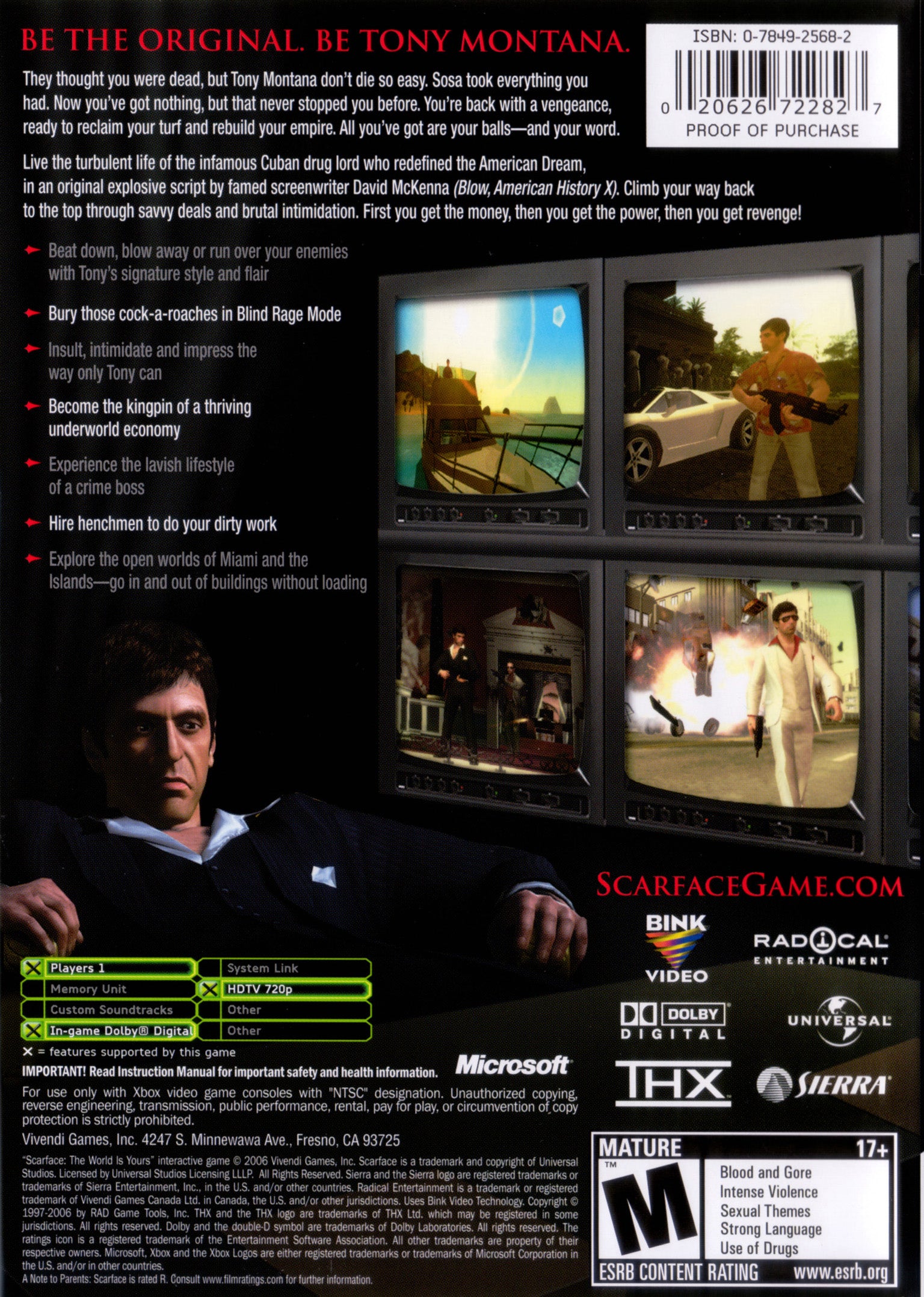 Scarface the World is Yours Xbox - Video Game - Used - CaveGamers - Image 2