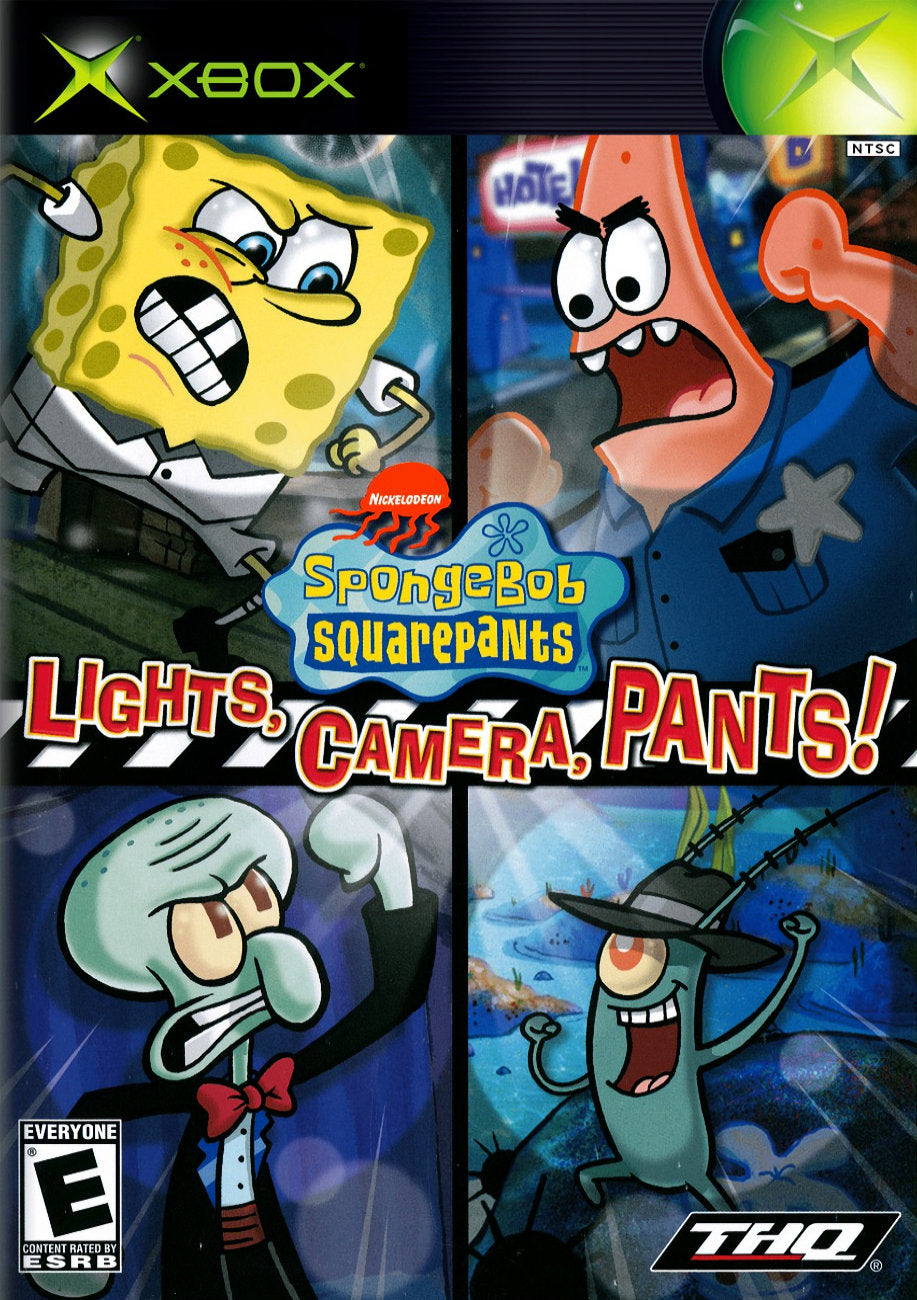 SpongeBob SquarePants Lights Camera Pants Xbox - Video Game - Used - CaveGamers