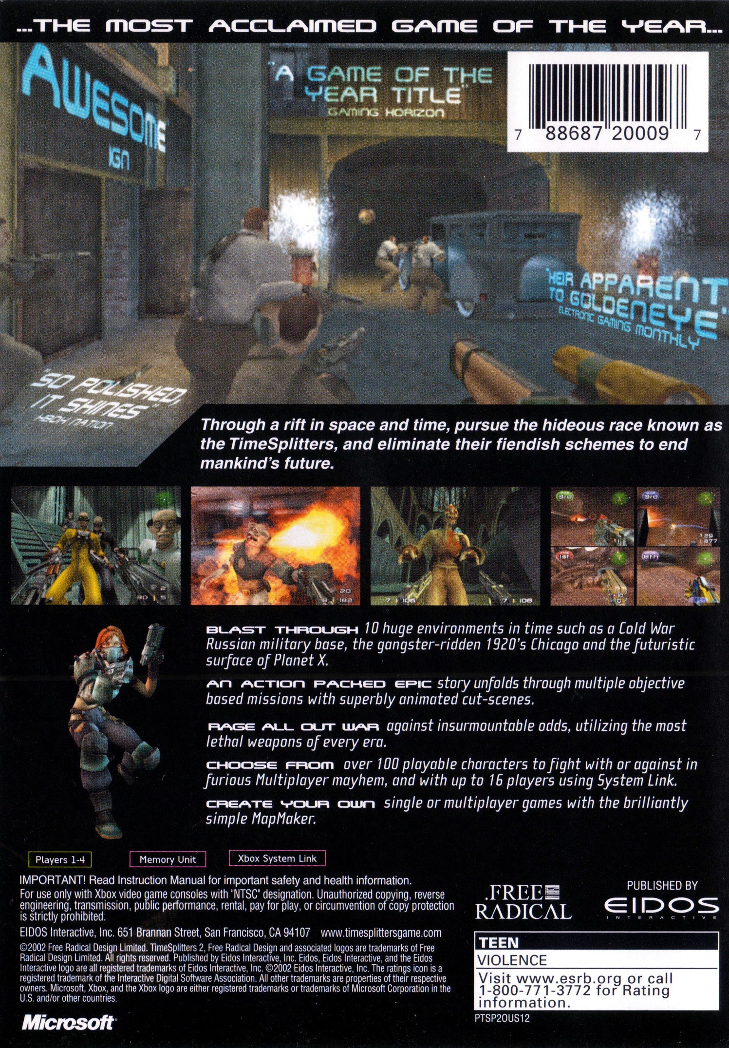 Time Splitters 2 Xbox - Video Game - Used - CaveGamers - Image 2