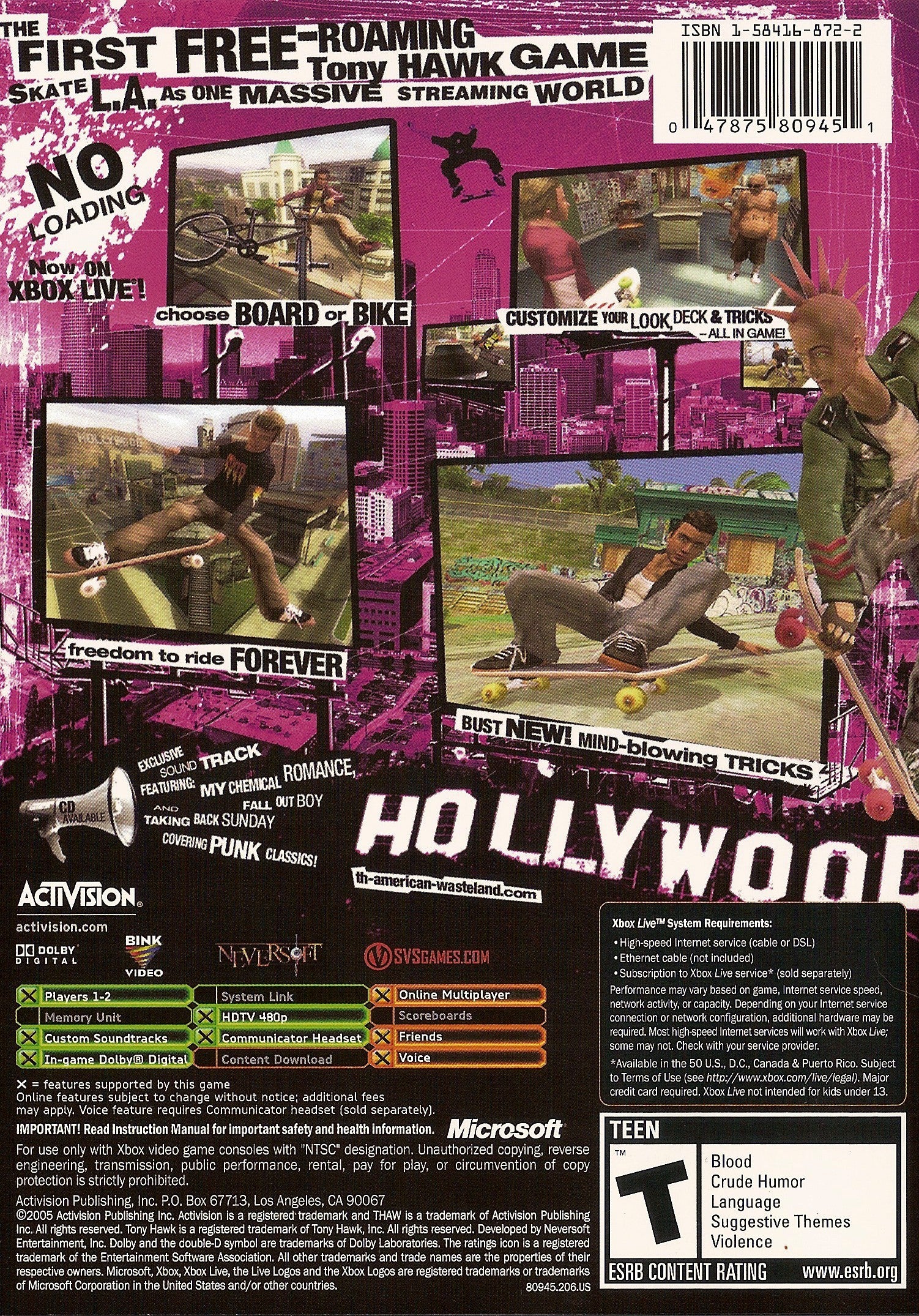 Tony Hawk American Wasteland Xbox - Video Game - Used - CaveGamers - Image 2