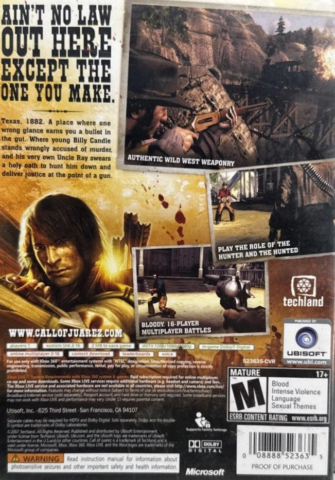 Call of Juarez Xbox 360 - Video Game - Used - CaveGamers - Image 2
