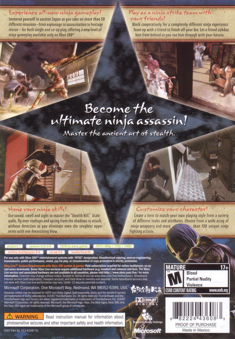 Tenchu Z Xbox 360 - Video Game - Used - CaveGamers - Image 2